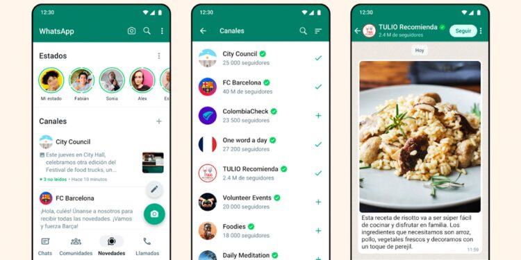 Usuarios de canales de WhatsApp alcanzan récord de 500 millones de activos mensuales en 7 semanas.