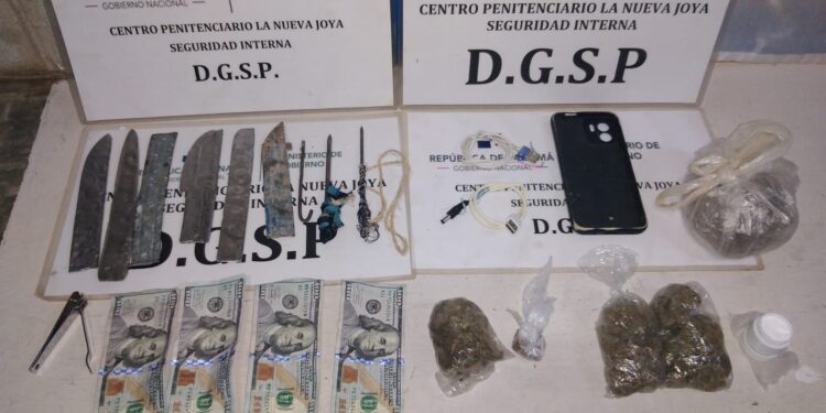 Custodios frustran intento de ingreso de sustencia ilicitas y articulos prohibidos en la Nueva Joya